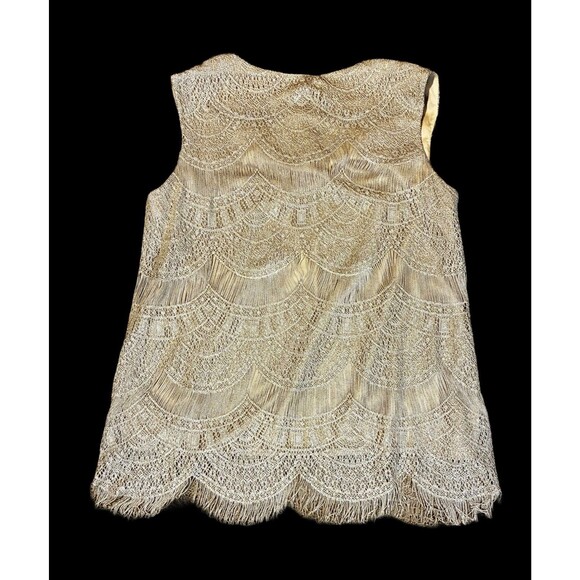 Damianou Women’s Gold lace Top Size 1X - Picture 2 of 4